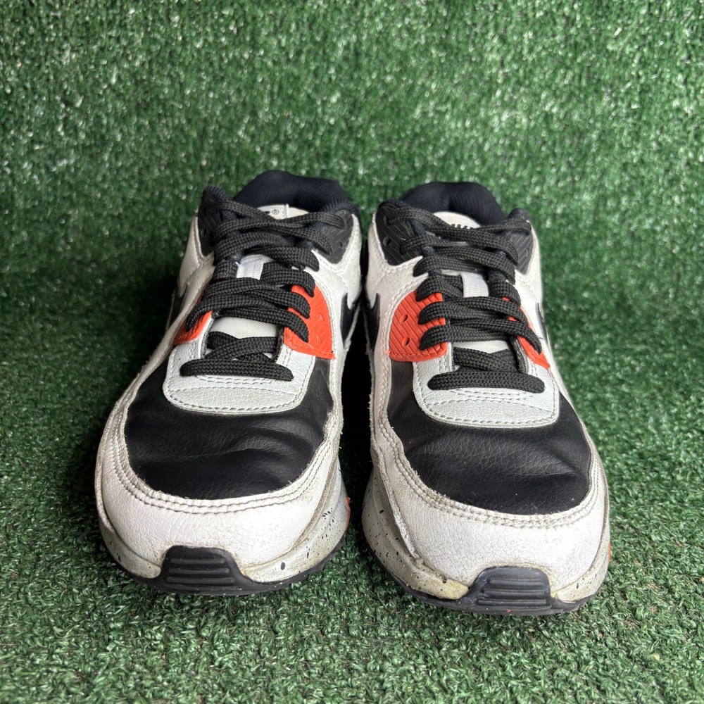 Nike Air Max 90 Speckled Midsole Sporty Sneakers Turf Orange Aquamarine Boys 5Y - Picture 2 of 9